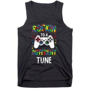 Rockin' To A Different Tune Panda ASD Awareness Tank Top