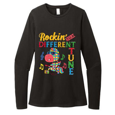 Rocking To A Different Tune Unicorn Autism Awareness Funny Gift Womens CVC Long Sleeve Shirt