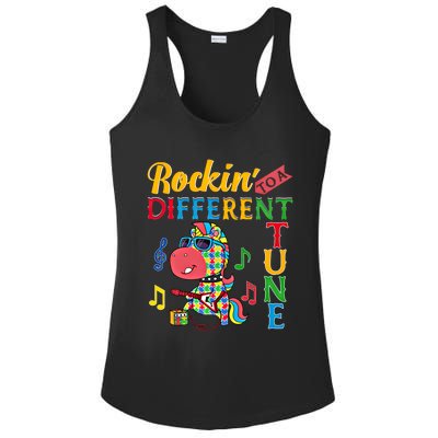 Rocking To A Different Tune Unicorn Autism Awareness Funny Gift Ladies PosiCharge Competitor Racerback Tank