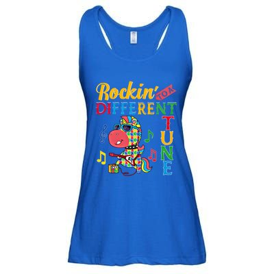 Rocking To A Different Tune Unicorn Autism Awareness Funny Gift Ladies Essential Flowy Tank