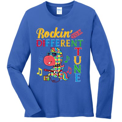 Rocking To A Different Tune Unicorn Autism Awareness Funny Gift Ladies Long Sleeve Shirt