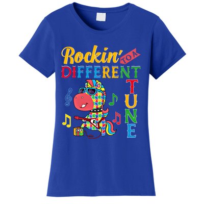 Rocking To A Different Tune Unicorn Autism Awareness Funny Gift Women's T-Shirt