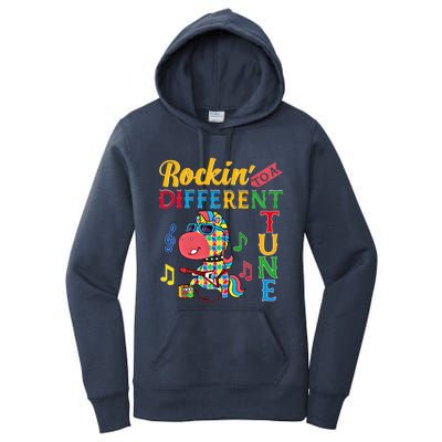 Rocking To A Different Tune Unicorn Autism Awareness Funny Gift Women's Pullover Hoodie