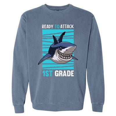 Ready To Attack 1st Grade First Day of School Garment-Dyed Sweatshirt