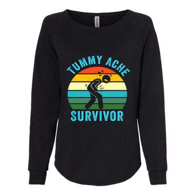 Retro Tummy Ache Survivor Vintage Stomachache IBS Funny Womens California Wash Sweatshirt