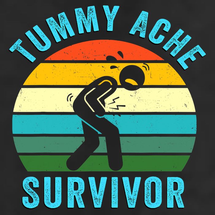 Retro Tummy Ache Survivor Vintage Stomachache IBS Funny Hat