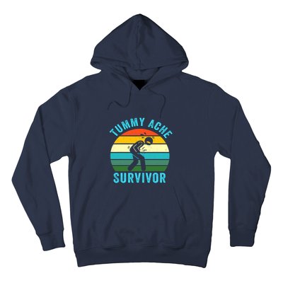 Retro Tummy Ache Survivor Vintage Stomachache IBS Funny Hoodie