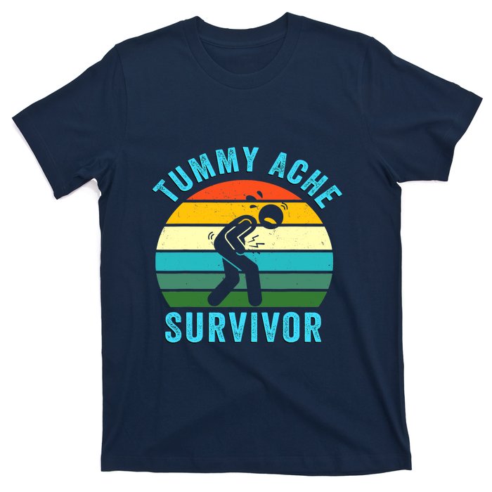 Retro Tummy Ache Survivor Vintage Stomachache IBS Funny T-Shirt