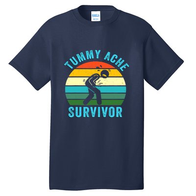 Retro Tummy Ache Survivor Vintage Stomachache IBS Funny Tall T-Shirt