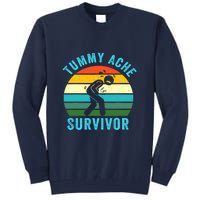 Retro Tummy Ache Survivor Vintage Stomachache IBS Funny Tall Sweatshirt