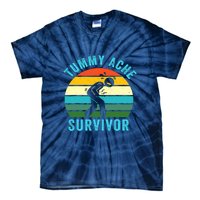 Retro Tummy Ache Survivor Vintage Stomachache IBS Funny Tie-Dye T-Shirt