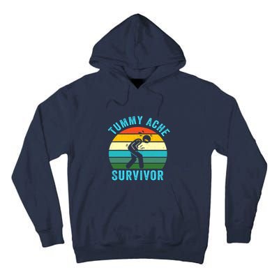 Retro Tummy Ache Survivor Vintage Stomachache IBS Funny Tall Hoodie