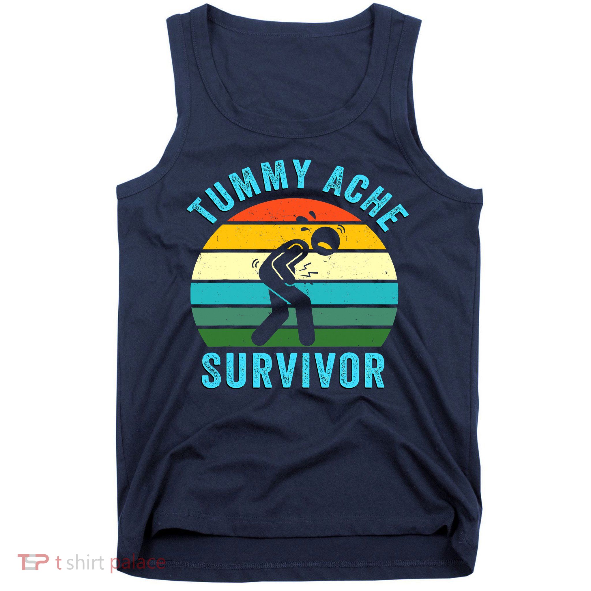 Retro Tummy Ache Survivor Vintage Stomachache IBS Funny Tank Top