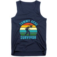 Retro Tummy Ache Survivor Vintage Stomachache IBS Funny Tank Top