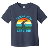 Retro Tummy Ache Survivor Vintage Stomachache IBS Funny Toddler T-Shirt