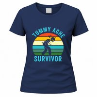 Retro Tummy Ache Survivor Vintage Stomachache IBS Funny Women's T-Shirt