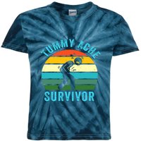 Retro Tummy Ache Survivor Vintage Stomachache IBS Funny Kids Tie-Dye T-Shirt