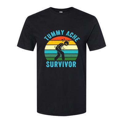 Retro Tummy Ache Survivor Vintage Stomachache IBS Funny Softstyle CVC T-Shirt