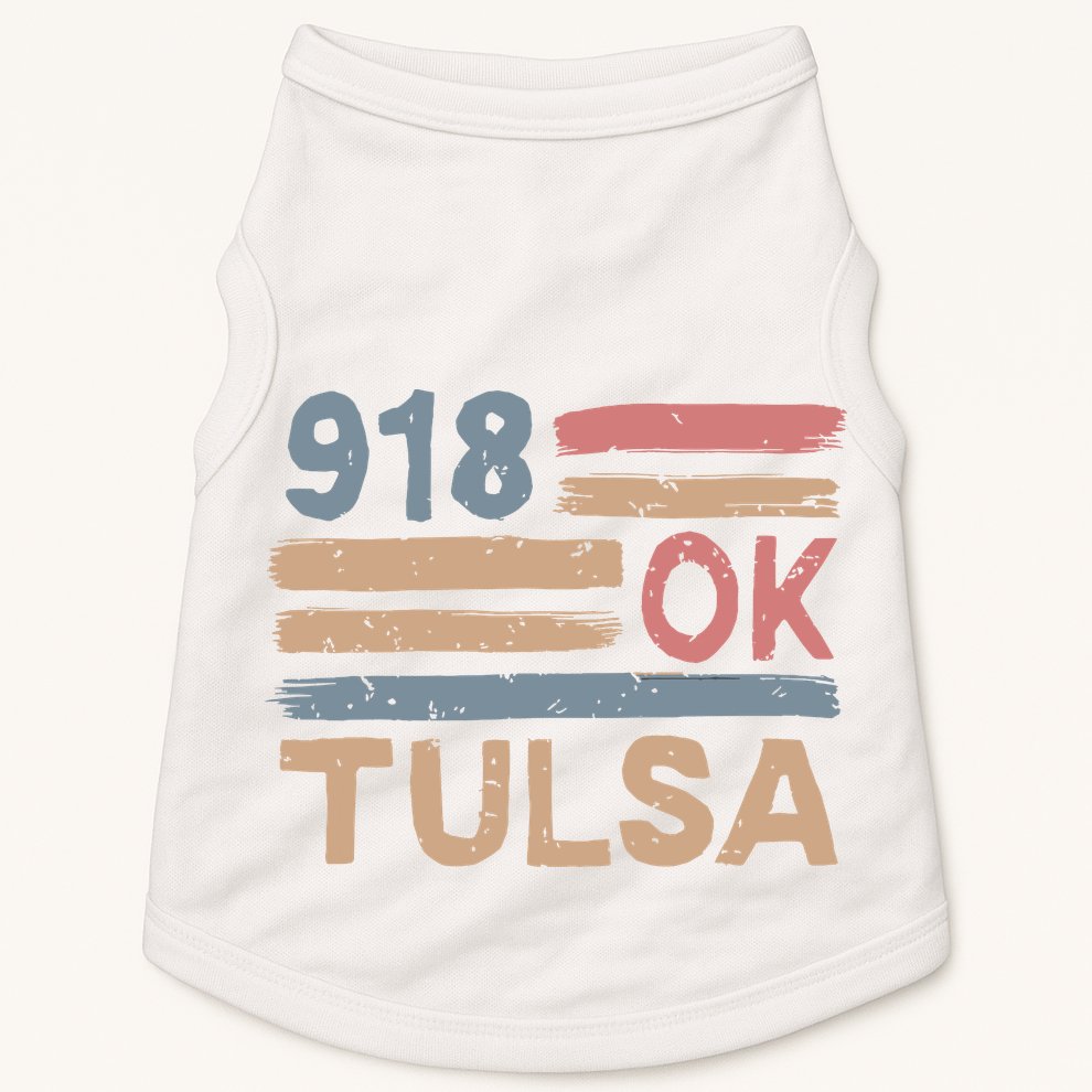 Retro Tulsa Area Code 918 Residents State Oklahoma Doggie Tank