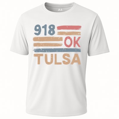 Retro Tulsa Area Code 918 Residents State Oklahoma Cooling Performance Crew T-Shirt