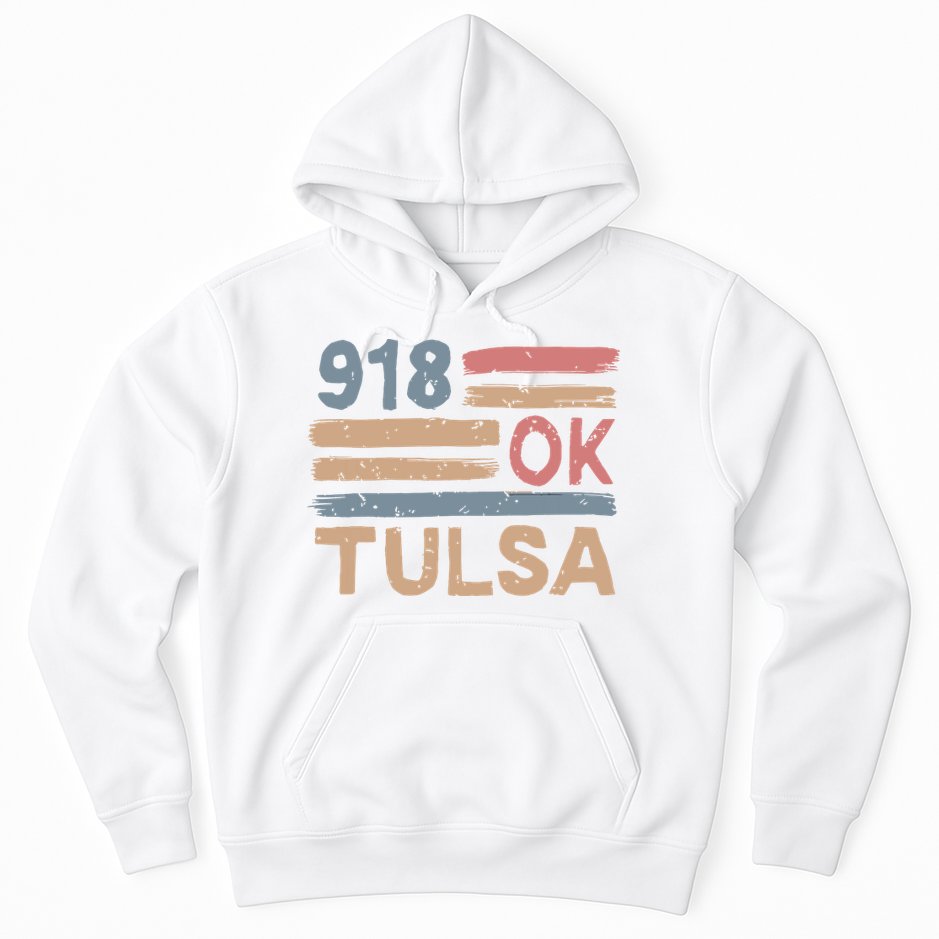Retro Tulsa Area Code 918 Residents State Oklahoma Hoodie