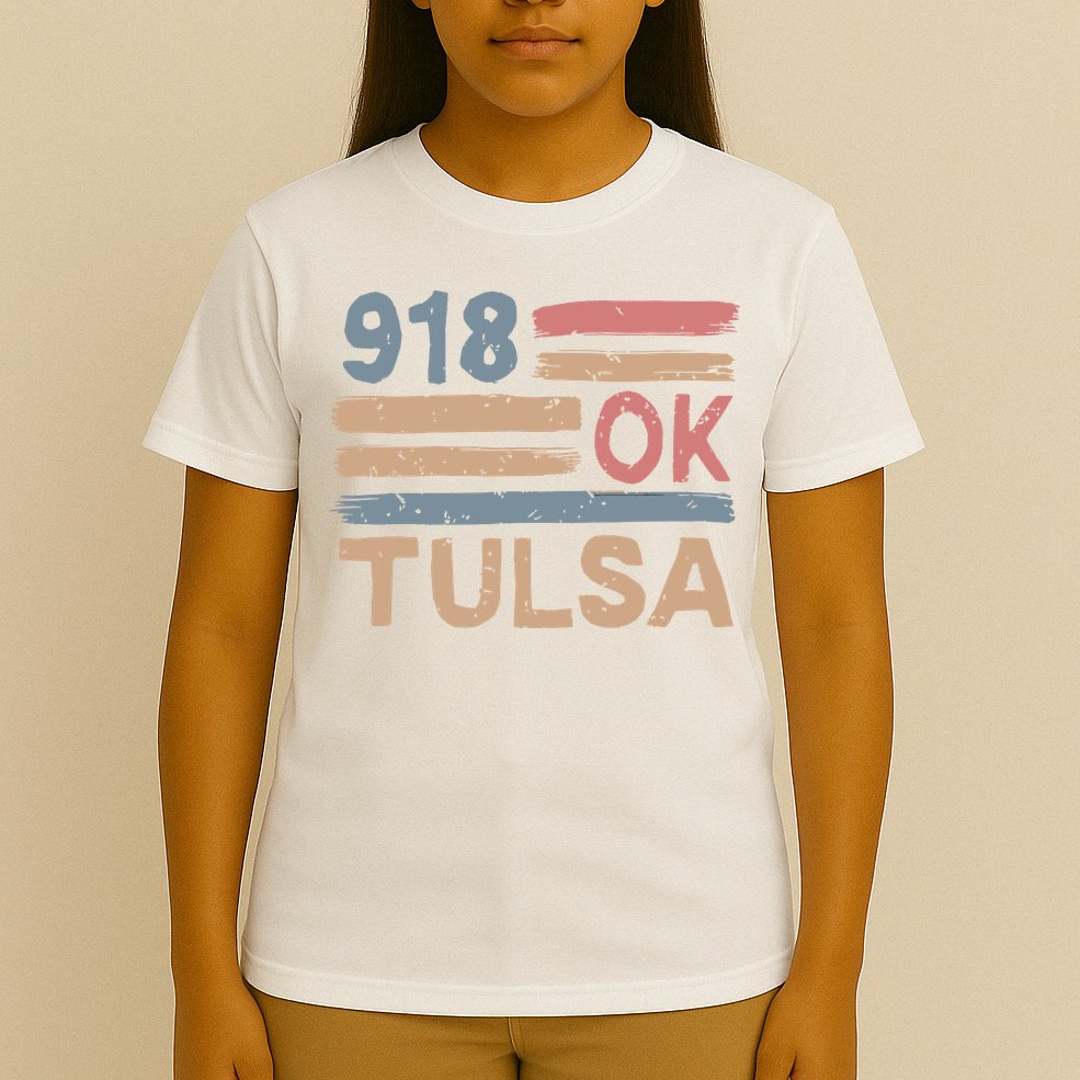 Retro Tulsa Area Code 918 Residents State Oklahoma T-Shirt