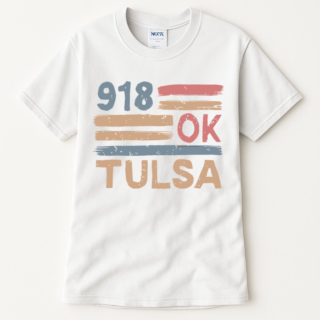 Retro Tulsa Area Code 918 Residents State Oklahoma Tall T-Shirt
