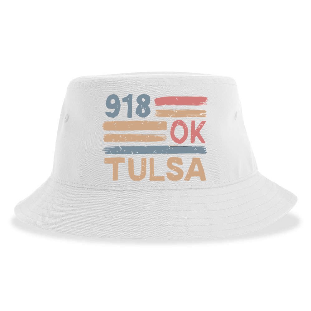 Retro Tulsa Area Code 918 Residents State Oklahoma Sustainable Bucket Hat