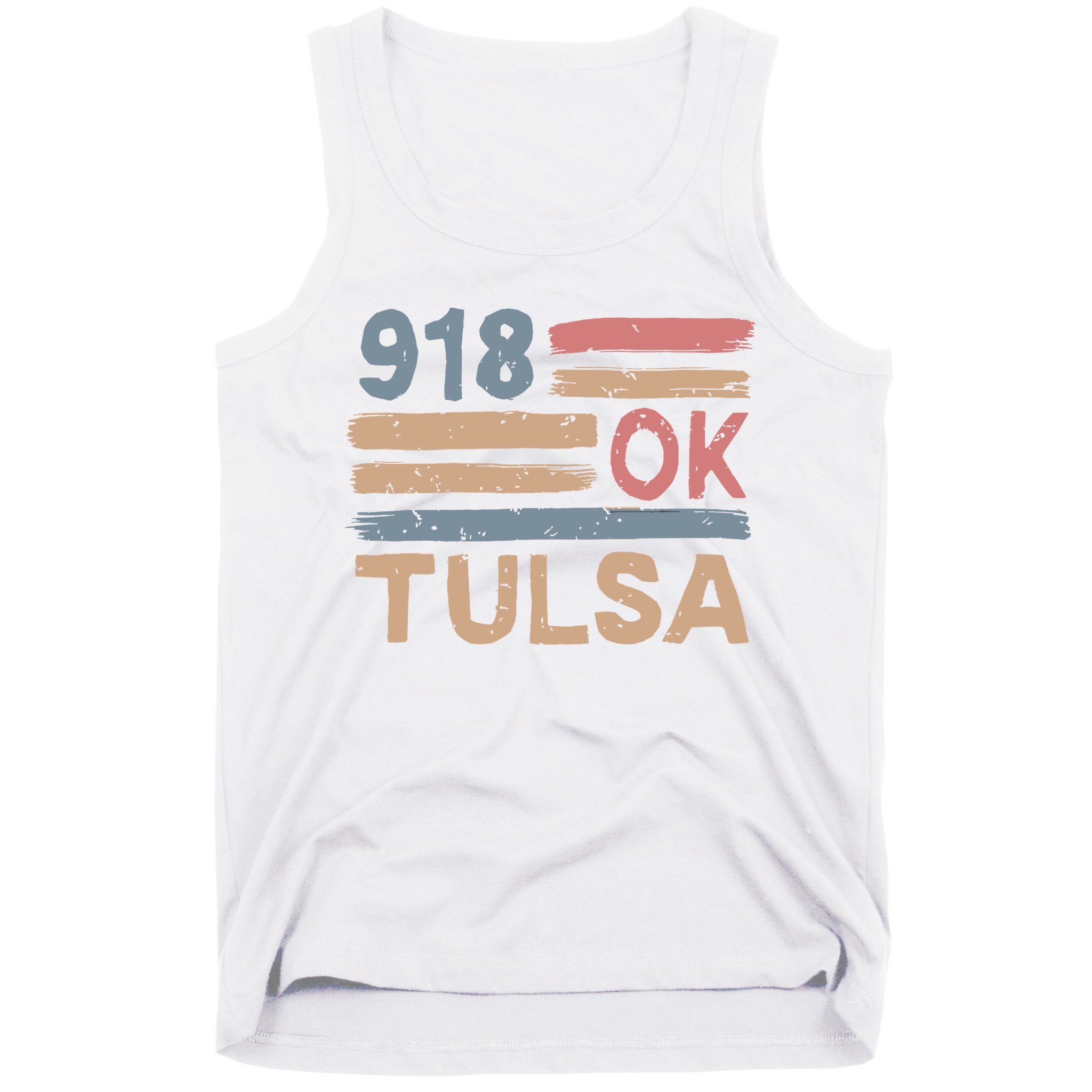 Retro Tulsa Area Code 918 Residents State Oklahoma Tank Top