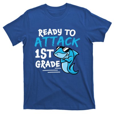 Ready To Attack First Grade Shark Cute 1St Grade Gift T-Shirt