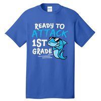 Ready To Attack First Grade Shark Cute 1St Grade Gift Tall T-Shirt