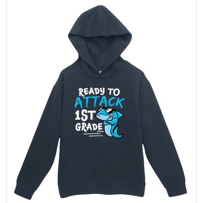 Ready To Attack First Grade Shark Cute 1St Grade Gift Urban Pullover Hoodie