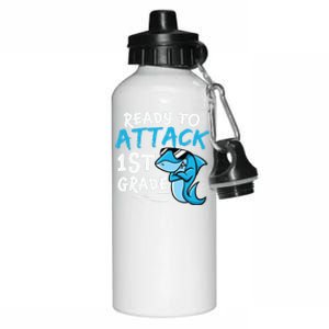 Ready To Attack First Grade Shark Cute 1St Grade Gift Aluminum Water Bottle