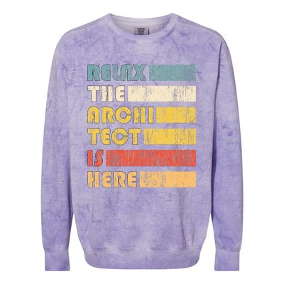 Relax The Architect For Civil Engineers & Architects Colorblast Crewneck Sweatshirt