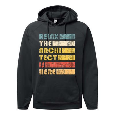 Relax The Architect For Civil Engineers & Architects Performance Fleece Hoodie