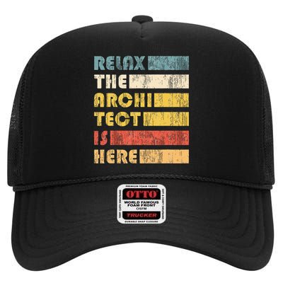 Relax The Architect For Civil Engineers & Architects High Crown Mesh Back Trucker Hat