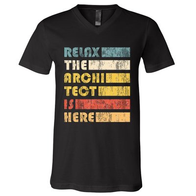 Relax The Architect For Civil Engineers & Architects V-Neck T-Shirt