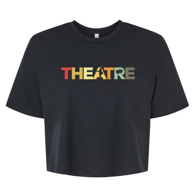 Retro Theatre Actor Rehearsal Vintage Drama Theater Bella+Canvas Jersey Crop Tee