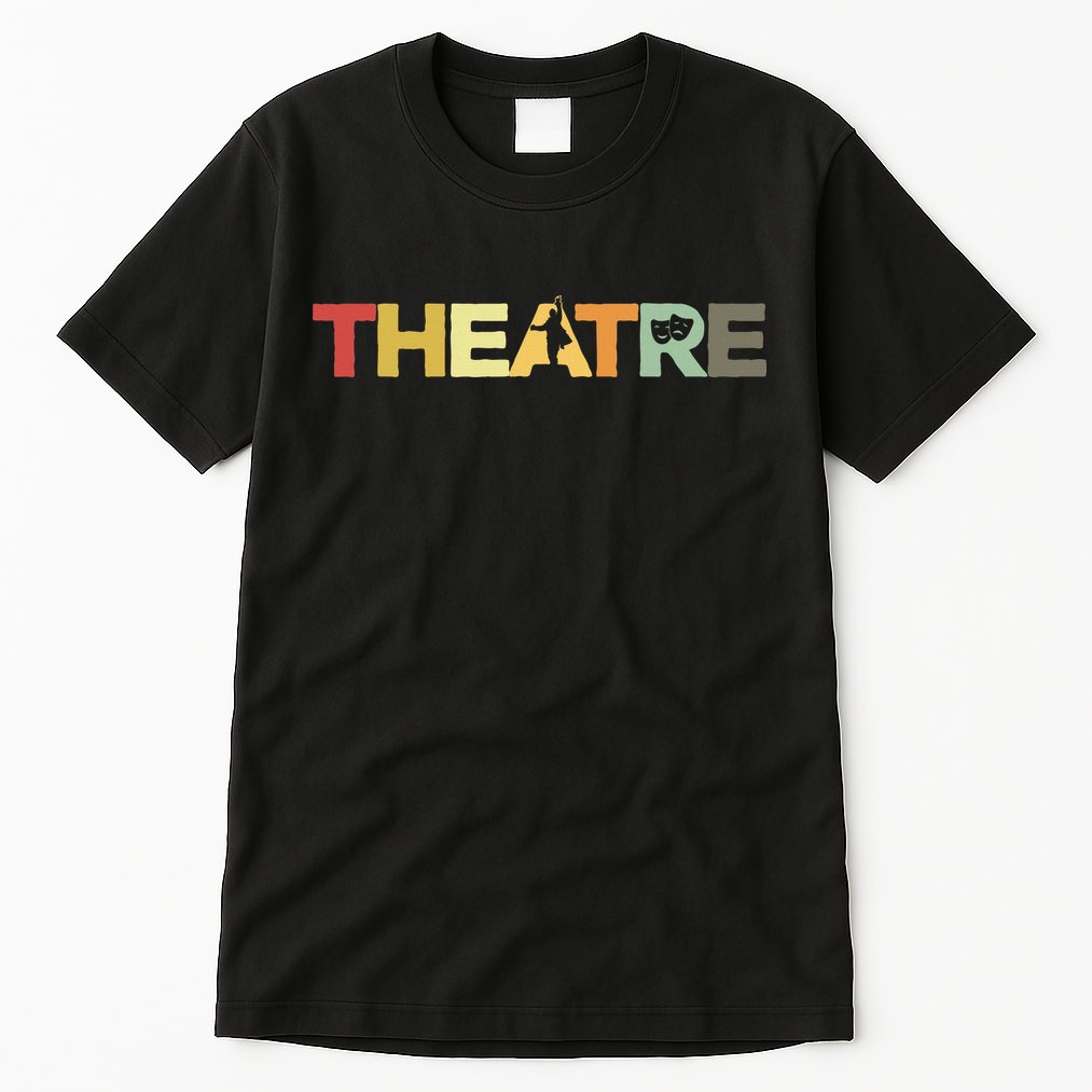 Retro Theatre Actor Rehearsal Vintage Drama Theater Tall T-Shirt
