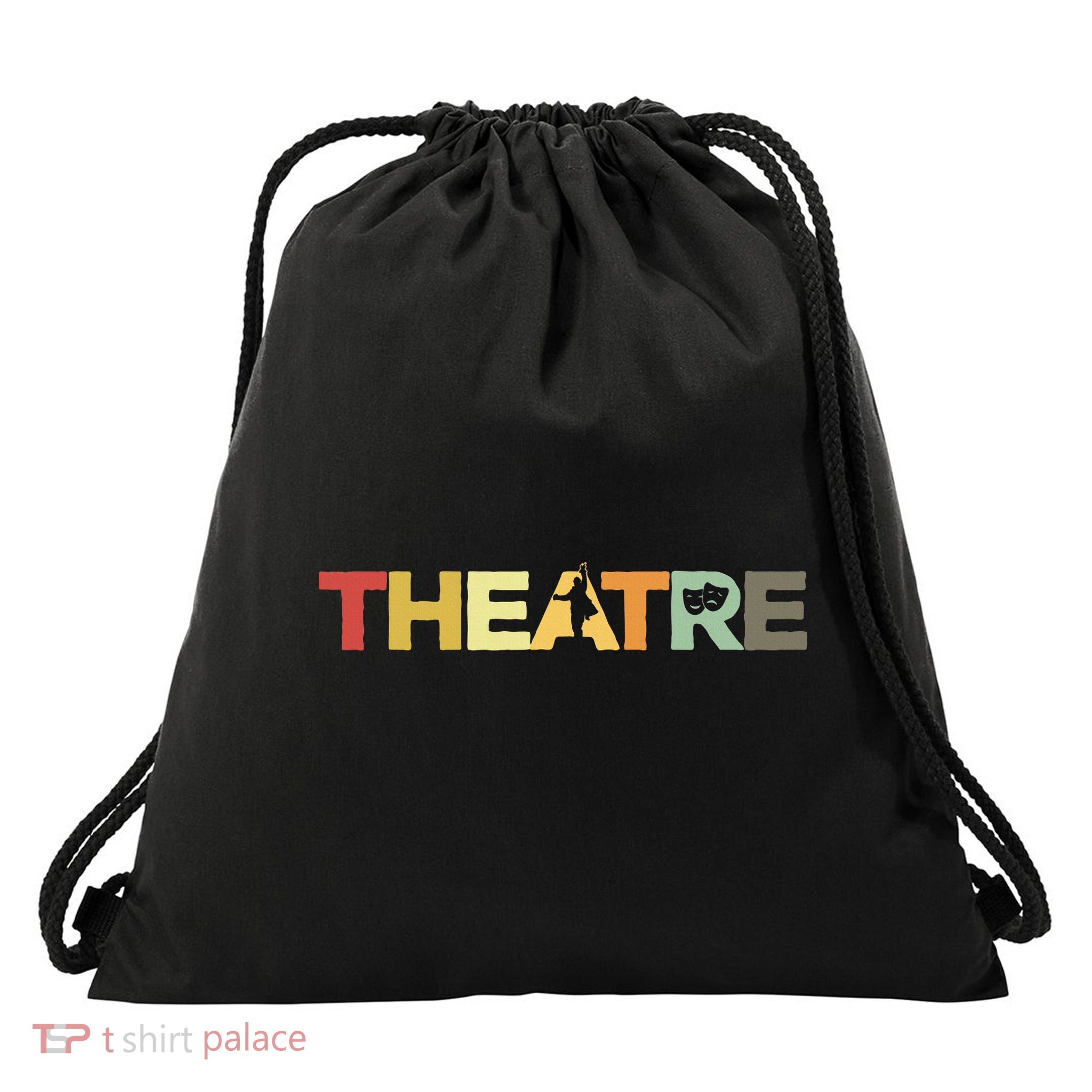 Retro Theatre Actor Rehearsal Vintage Drama Theater Drawstring Bag