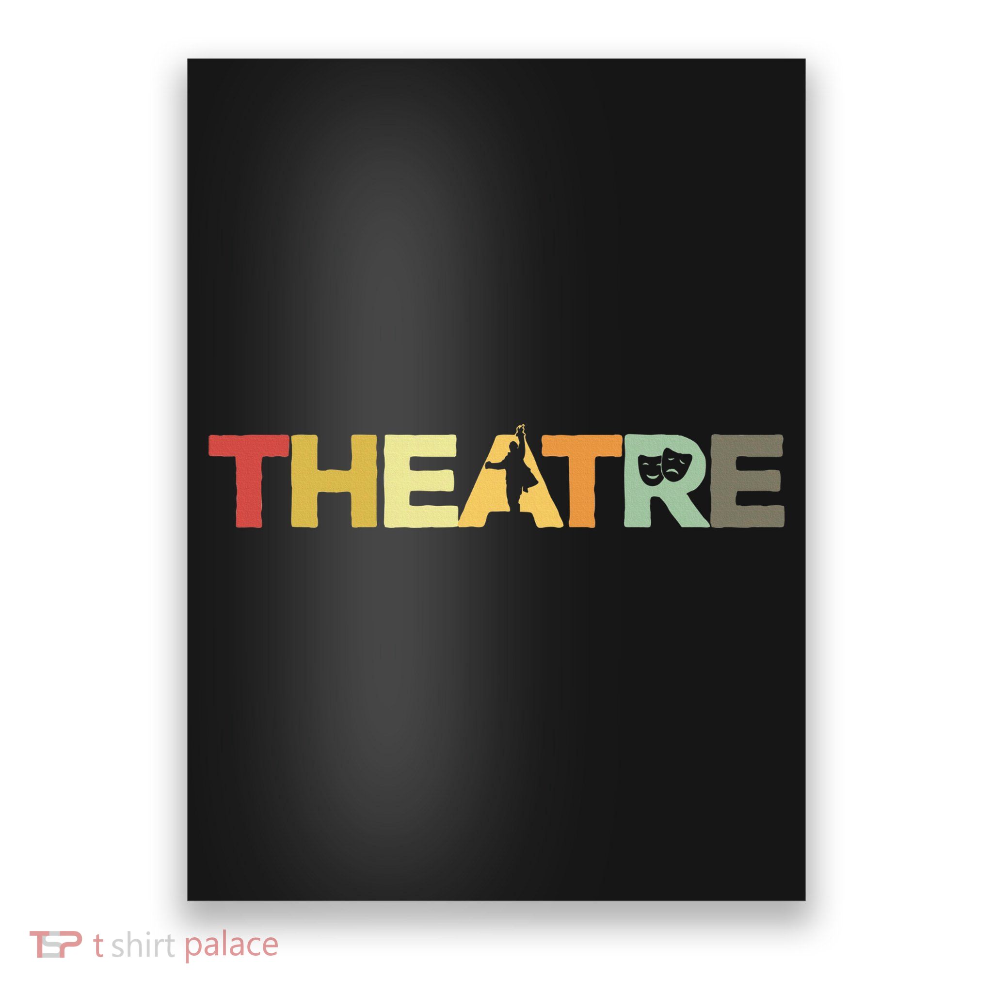 Retro Theatre Actor Rehearsal Vintage Drama Theater Poster