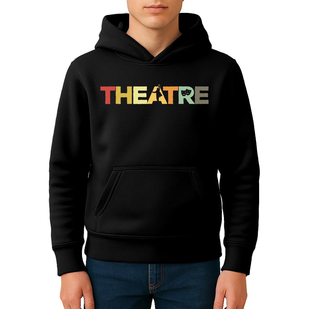 Retro Theatre Actor Rehearsal Vintage Drama Theater Kids Hoodie