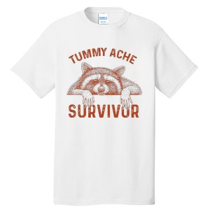 Retro Tummy Ache Survivor Funny Raccoon Tall T-Shirt