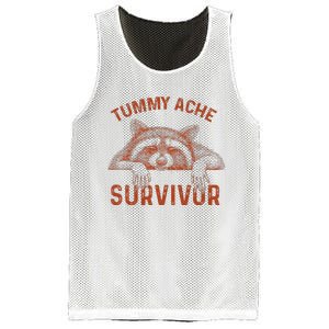 Retro Tummy Ache Survivor Funny Raccoon Mesh Reversible Basketball Jersey Tank