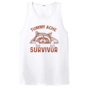 Retro Tummy Ache Survivor Funny Raccoon PosiCharge Competitor Tank