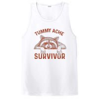 Retro Tummy Ache Survivor Funny Raccoon PosiCharge Competitor Tank