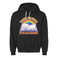 Retro Take A Look It's In A Book Reading Fan Garment-Dyed Fleece Hoodie