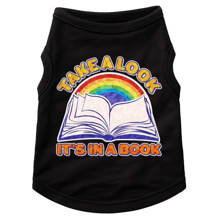 Retro Take A Look It's In A Book Reading Fan Doggie Tank