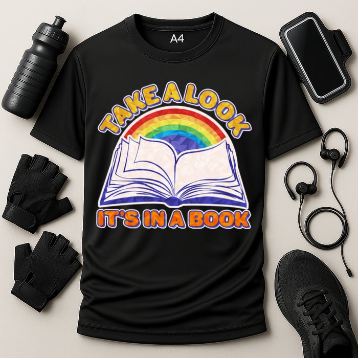 Retro Take A Look It's In A Book Reading Fan Performance Shirt
