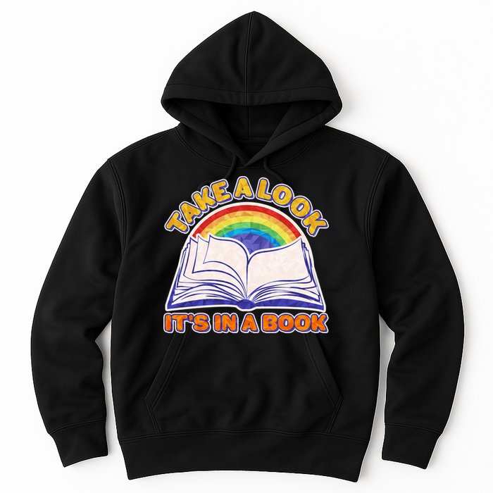 Retro Take A Look It's In A Book Reading Fan Hoodie